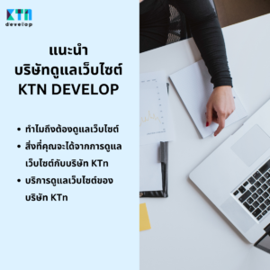 แนะนำบริษัทดูแลเว็บไซต์ KTn Develop ทำไมคุณถึงควรใช้บริการ